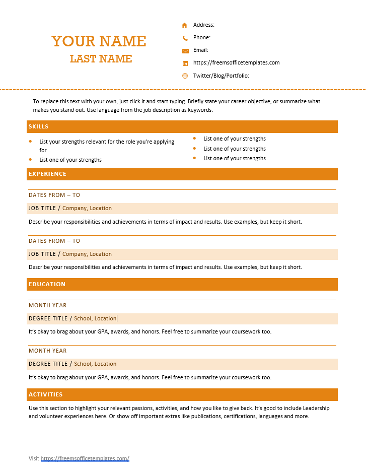 Download free resume templates13